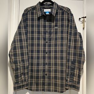 Men's Carhartt Vapor Ridge III black tartan Button Down Shirt Size Large